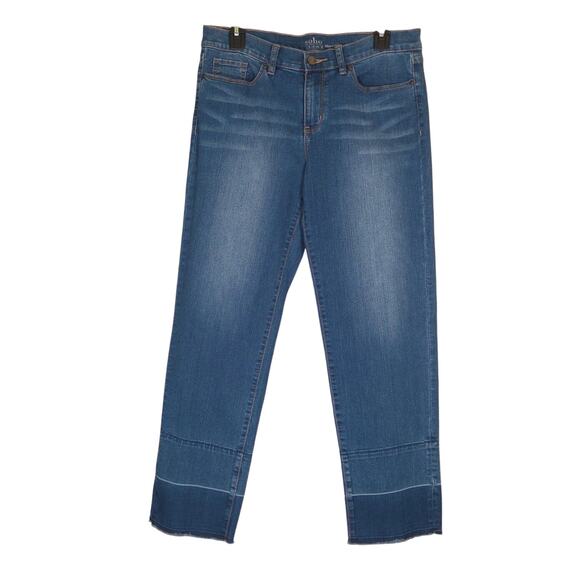 SOHO Stovepipe Jeans Hem Slim Fit Mid Rise Hem Detail sz. 10 - Picture 1 of 4